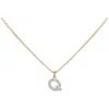 Monica Vinader Lab Created Diamond Initial Pendant Necklace In Gold