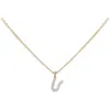 Monica Vinader Lab Created Diamond Initial Pendant Necklace In Gold