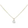 Monica Vinader Lab Created Diamond Initial Pendant Necklace In Gold