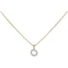 Monica Vinader Lab Created Diamond Initial Pendant Necklace In Gold