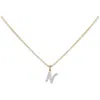 Monica Vinader Lab Created Diamond Initial Pendant Necklace In Gold