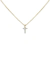 Monica Vinader Lab Created Diamond Initial Pendant Necklace In 14kt Solid Gold - T