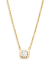 Monica Vinader Lab Created Diamond Pendant Necklace In 18ct Gold Vermeil