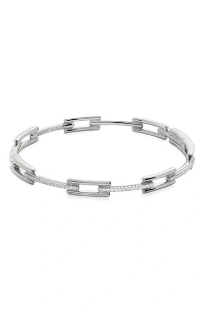 Monica Vinader Womens Signature Link Sterling-silver Bangle Sterling Silver