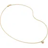 Monica Vinader Lab Created Solitaire Diamond Pendant Necklace In 18ct Gold Vermeil/lab Dia