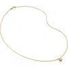 Monica Vinader Lab Created Solitaire Diamond Pendant Necklace In Gold