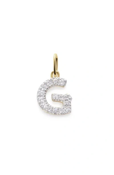 Monica Vinader Lab Grown Diamond Initial Pendant Charm In Gold