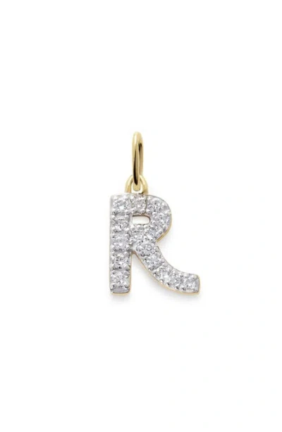 Monica Vinader Lab Grown Diamond Initial Pendant Charm In Gold