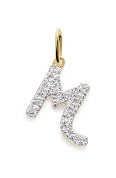 Monica Vinader Lab Grown Diamond Initial Pendant Charm In Gold