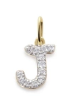 Monica Vinader Lab Grown Diamond Initial Pendant Charm In Gold