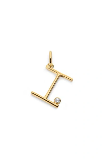 Monica Vinader Lab Grown Diamond Initial Pendant In Gold