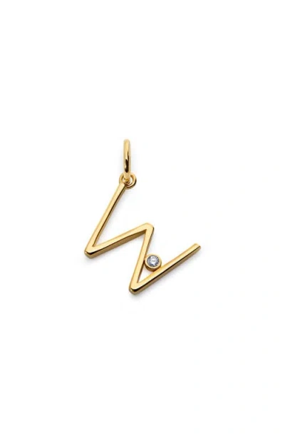 Monica Vinader Lab Grown Diamond Initial Pendant In Orange