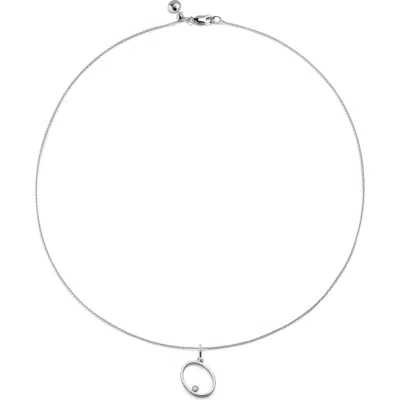 Monica Vinader Lab Grown Diamond Initial Pendant In Silver