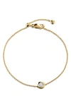 Monica Vinader Lab Grown Diamond Pear Bracelet In Gold