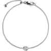 Monica Vinader Sterling Silver Pear Diamond Chain Bracelet Lab Grown Diamond In Metallic