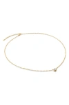 Monica Vinader Lab Grown Diamond Pendant Necklace In 18k Gold Vermeil