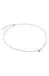 Monica Vinader Lab Grown Diamond Pendant Necklace In Sterling Silver