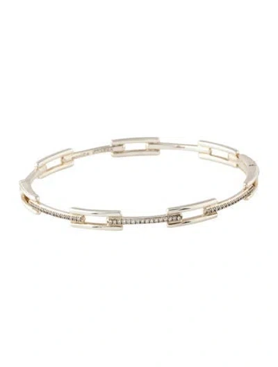 Pre-owned Monica Vinader Lab Grown Diamond Signature Bangle, 7.25" In Multicolor
