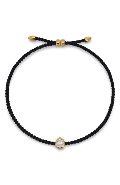 Monica Vinader Lab Grown Diamond Slider Bracelet In Gold