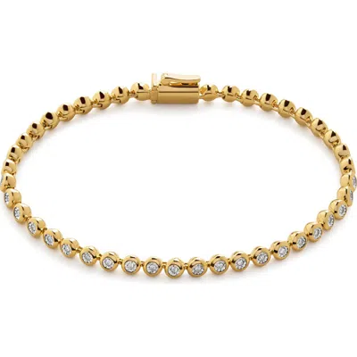 Monica Vinader Essential Diamond Tennis Bracelet In Gold