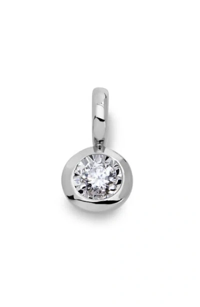 Monica Vinader Lab Grown Solitaire Diamond Pendant In Silver