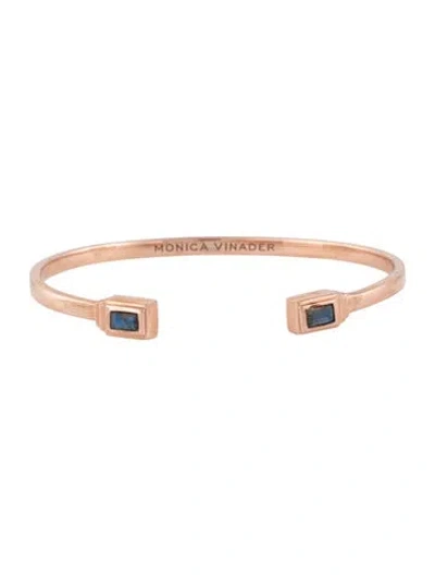 Pre-owned Monica Vinader Labradorite Cuff Bracelet, 6" In Multicolor