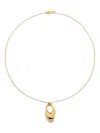 Monica Vinader Womens Antica Large 18ct Yellow Gold Vermeil Necklac In Black