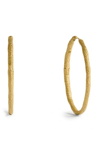 Monica Vinader Large Antica Slim Hoop Earrings In Gold