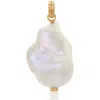 Monica Vinader Large Baroque Pearl Pendant Charm In Gold