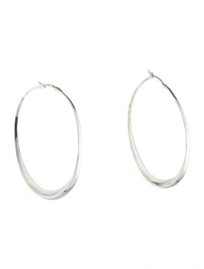 Pre-owned Monica Vinader Large Hoop Earrings In Multi