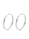 Monica Vinader Large Siren Muse Hoop Earrings In Silver