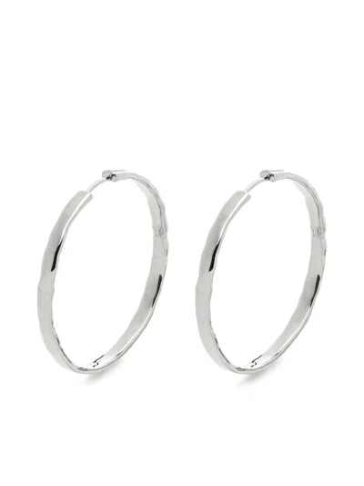 Monica Vinader Large Siren Muse Hoop Earrings In Silver