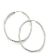 Monica Vinader Large Sterling Silver Siren Hoop Earrings In Brown