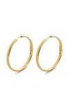 Monica Vinader Largesiren Muse Wave Hoop Earrings In Gold