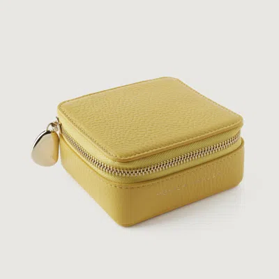 Monica Vinader Leather Jewellery Box In Gold