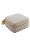 Monica Vinader Leather Jewelry Box In Pebble Grey