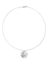 Monica Vinader Womens Libra Zodiac Sterling-silver Pendant Necklac In Metallic