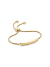 Monica Vinader Gold Plated Vermeil Silver Linear Chain Bracelet In Gold