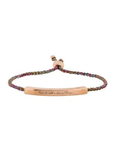 Pre-owned Monica Vinader Linear Friendship Bracelet, 8" In Multicolor