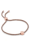 Monica Vinader Linear Solo Diamond Friendship Bracelet In Rose Gold/metallica