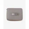 Monica Vinader Logo-embossed Extra Large Leather Jewellery Box In Grey