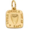 Monica Vinader Womens Love Token 18ct Yellow Gold Vermeil Charm In Gold