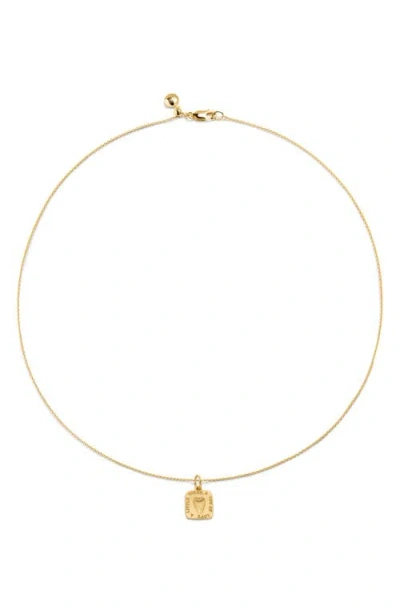 Monica Vinader Love Token Pendant Necklace In Gold