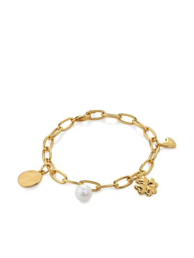 Monica Vinader Lucky Charm Bracelet In Yellow Gold