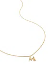 Monica Vinader M Adjustable Necklace In Gold