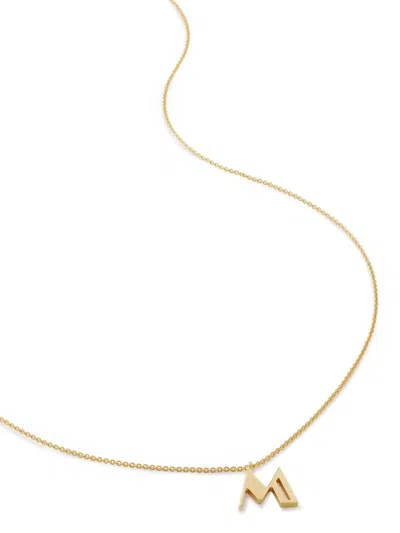 Monica Vinader M Adjustable Necklace In Gold