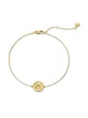 Monica Vinader M-stamp Chain Bracelet In Gold