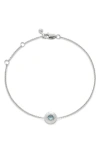 Monica Vinader Sterling Silver December Birthstone Chain Bracelet Turquoise In White
