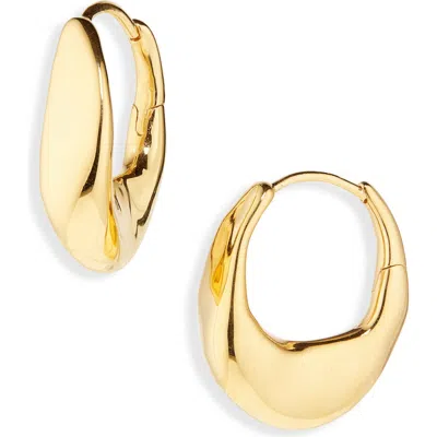 Monica Vinader Medium Antica Hoop Earrings In Brown