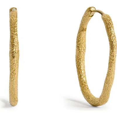 Monica Vinader Medium Antica Slim Hoop Earrings In Gold